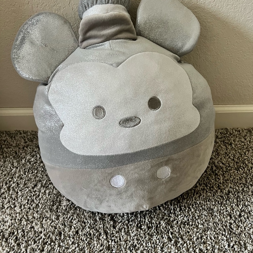 Rare Discontinued Silver Mickey Mouse Squashmellow